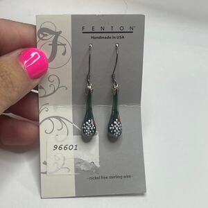 Snowflake earrings dangle delicate pierced on card Christmas jewelry earrings